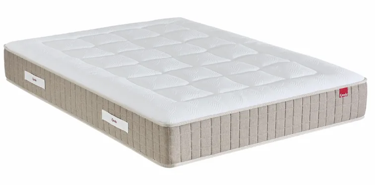 Matelas Epeda Cannes Luxe, vue de trois quarts