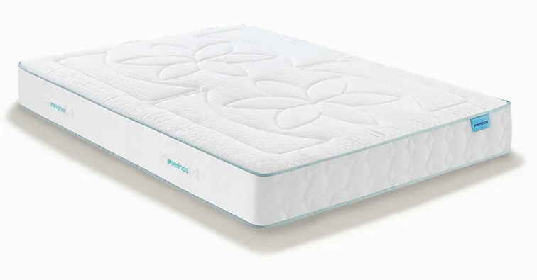 Matelas Merinos Cozy Green, vue de trois quarts